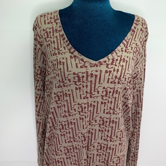 The Territory Ahead Dress Large Cotton Long Sleeve MIDI Casual - Picture 3 of 8